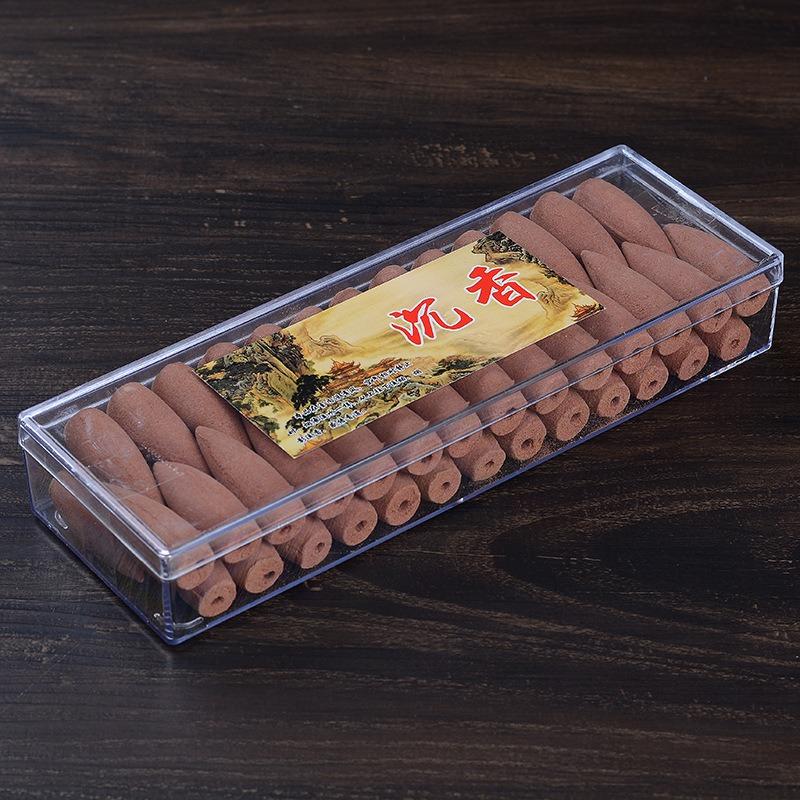 50 Capsules/box of Backflow Incense Cone Aloes Sandalwood DIY Home Office Backflow Smoke Appreciation Meditation Sedation agilawood