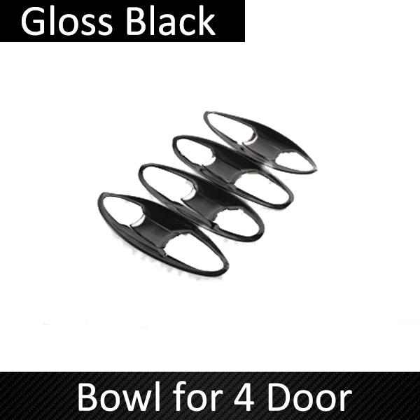 For Honda Fit Jazz MK3 GK GH GP 2013~2019 2018 Gloss Black Smart Door Handle Cover Sticker Trim Car Protective Film Accessories