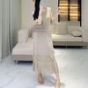 2025 Spring/Summer Women's Pleated Tassel Tank Top & Midi Skirt Two-Piece Set