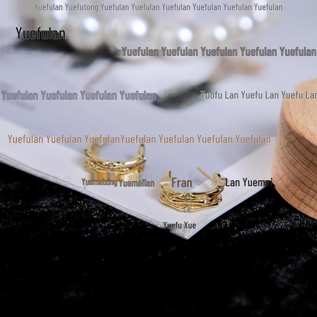 Stylish Three-Layer Bamboo C-Hoop: Autumn/Winter Irregular Design in Wu X Style