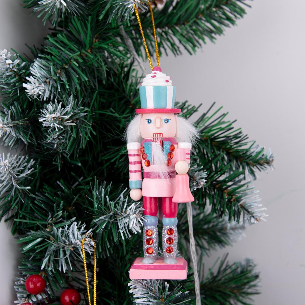 Pink Dessert-Style Nutcracker Ornament Set