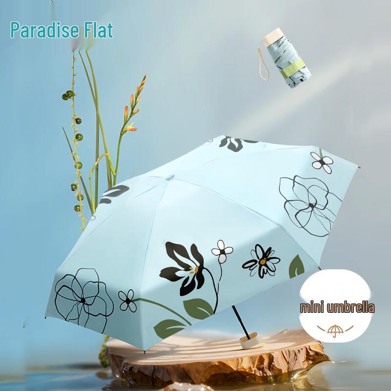 Paradise 5-Fold Black Glue UV Sun & Rain Umbrella