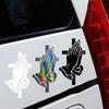 Adesivo in Vinile Religioso Mani in Preghiera per Lunotto Auto Crocifisso Sfumato Adesivo per SUV Camion Decalcomanie per Auto Resistenti al Sole per Parabrezza