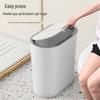 High-Value Stylish Gap-Fit Trash Can with Lid - Large Capacity for Bedroom & Bathroom