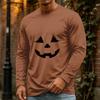 Men's Halloween Long Sleeve Neck Casual Top for Party