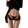 Sexy Panties Sexy Pure Lace Panties Women's Hollow Ring Buckle Thin Belt Perspective Women's Briefs