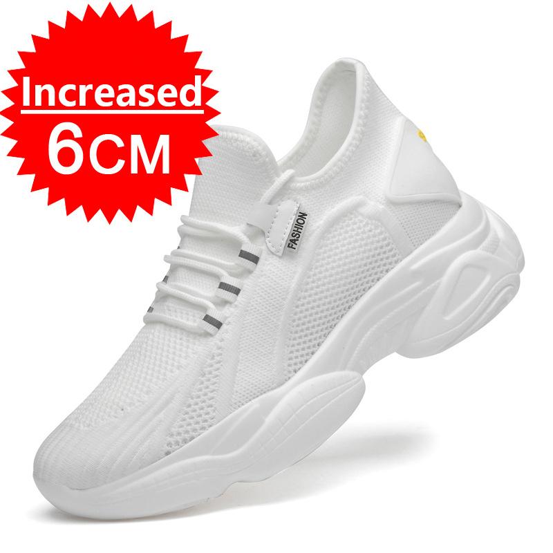 Fashion New Summer Men Sneakers 8CM Elevator Shoes Hidden Height Increasing Shoes For Men 10CM Casual Sport Breathable Heightening Shoes