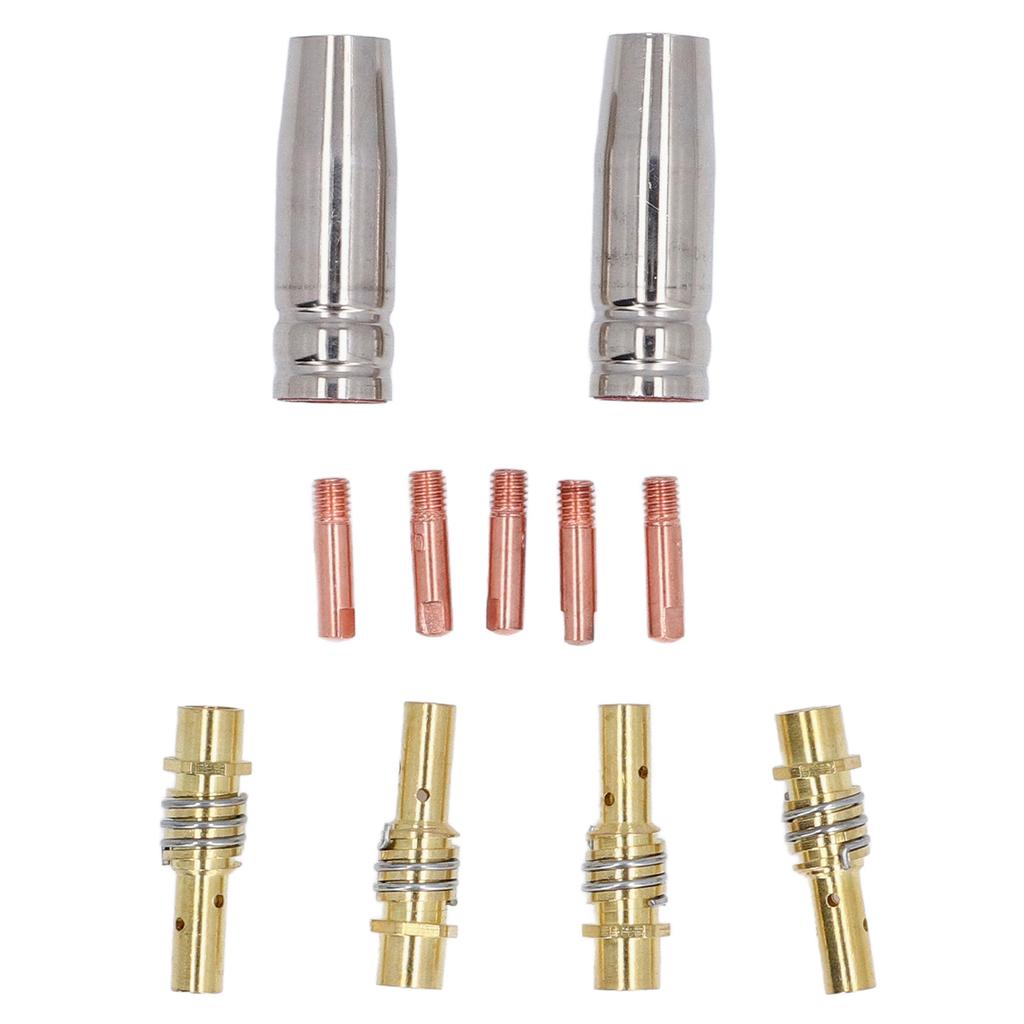 MIG Welding Consumables Kit Copper Contact Tips Connecting Rods Nozzle Replacement for 15AK Welder