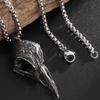 [HS][LA]Retro Nordic Style Crow Skull Pendant Animal Bird Necklace For Men Personalized Jewelry Lucky Amulet Gift