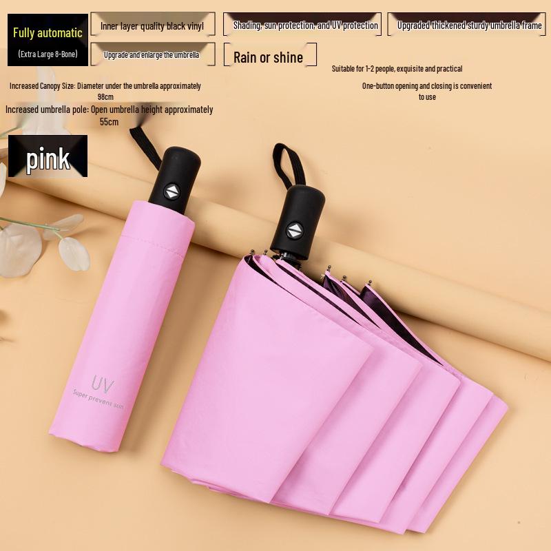 10-Bone Automatic High-End Men's Business Folding Umbrella with Logo Printing Option