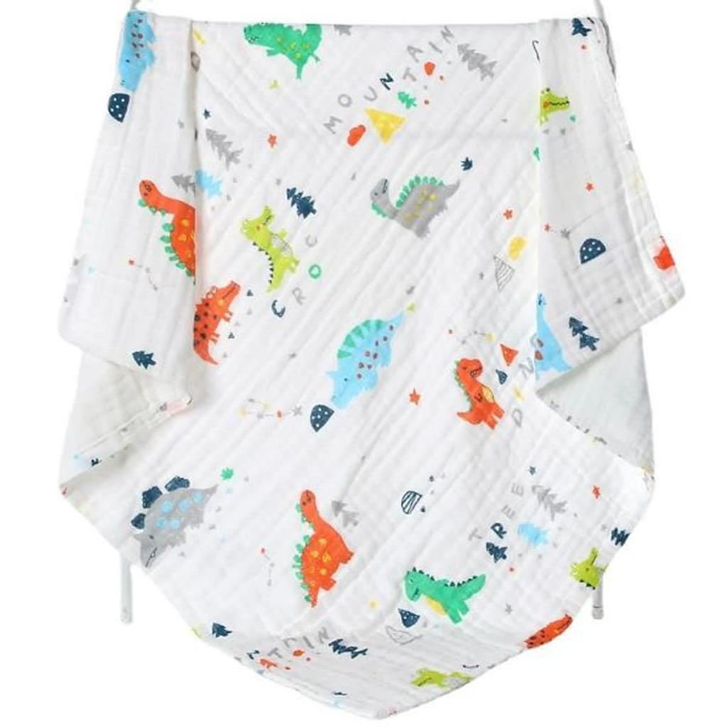 Hug Hug Honey Baby Bath Newborn Set of 3 Towels, Swaddle, 6-Layer Gauze, 100% Cotton, (Set A)