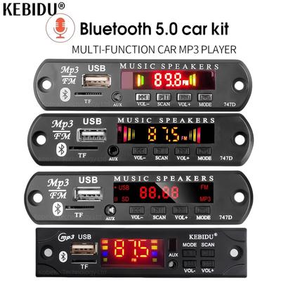 DC 9V 12V Bluetooth 5.0 MP3 WMA APE Dekoder Kartı Eller Serbest Araç Ses USB TF FM Radyo Klasör Değiştirme Mp3 Müzik Çalar Hoparlör