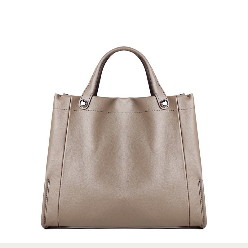 

Ladies Casual Luxury Designer Handbags Women s Soft Cow Leather Shoulder Bags Female Retro Popular Real Cowhide Crossbody Bag 31x11x26cm серый