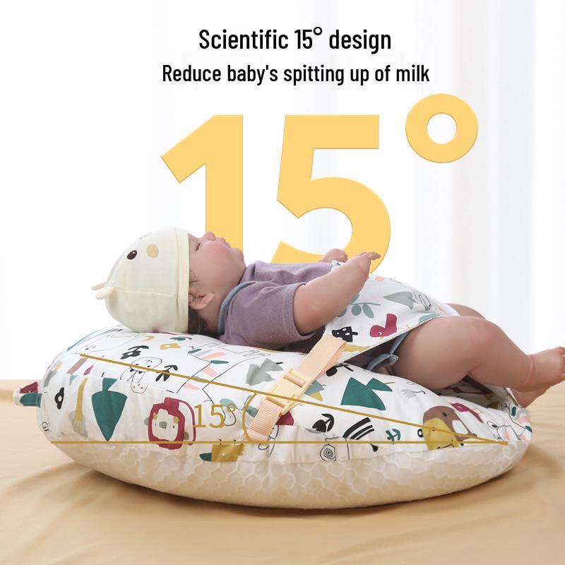 Newborn Anti-Spit-Up Breastfeeding Pillow Cushion for Hands-Free Feeding