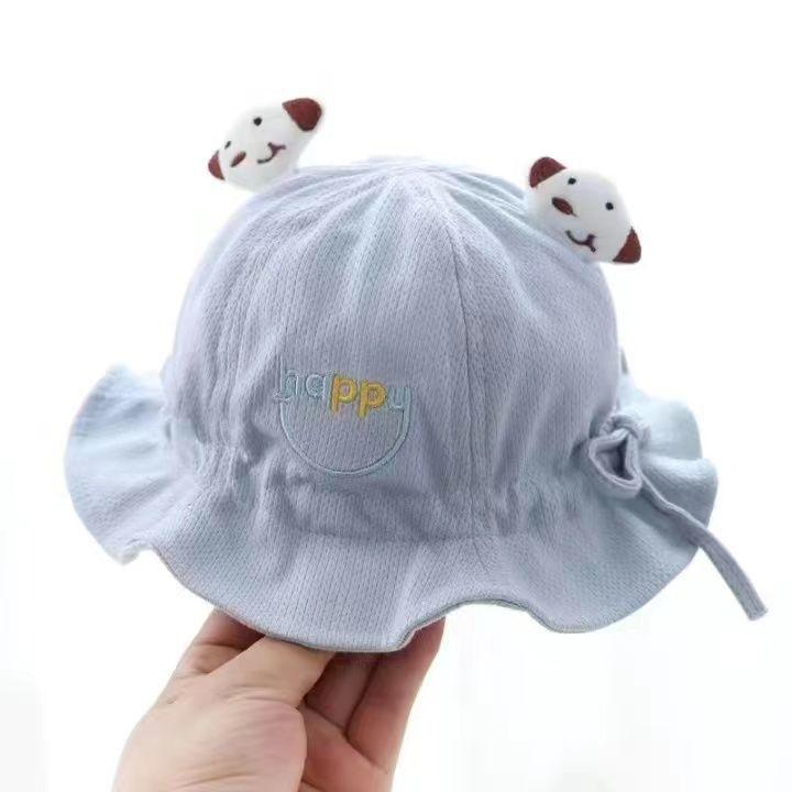 Cute Baby Bucket Hat for Spring and Autumn Adorable Newborn Sun Protection Cap for Boys and Girls Soft Brimmed Fisherman Hat