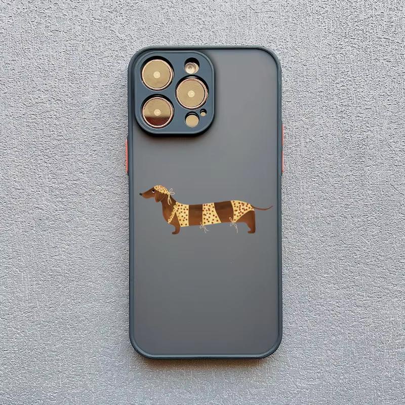 Cute Dachshund Bulldog Pattern Phone Case For Samsung Galaxy S26 S25 Ultra S24 S23 FE S22 S21 Plus S20 A56 A55 A54 A35 A16 Cover