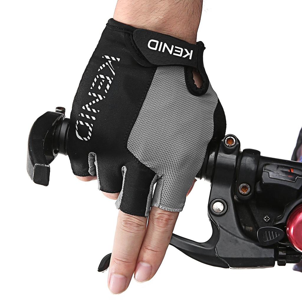 Summer Fingerless Cycling Gloves with Unisex Size Gel, (Gray (cg-18), M)