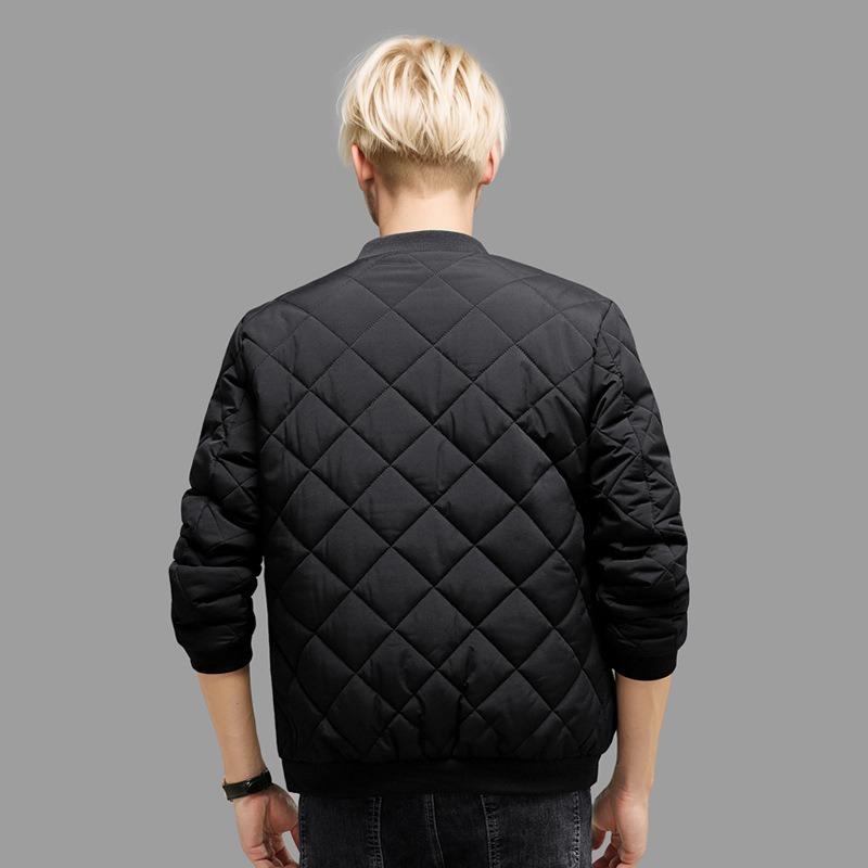 Winter men's cotton-padded jacket 25 autumn and winter new cotton-padded casual velvet warm baseball jersey simple large size