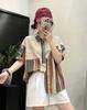1116 Summer New Women's Lapel Japanese Cotton Shirt Loose Shirt Top Cardigan Painted Casual