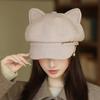 Spring and Autumn Japanese Cat Ear Beret Retro Casual Octopus Hat Windproof Warm Baseball Cap Variety Painter Hat New