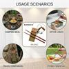 Portable Folding Chopsticks with Storage Bag Wooden-Material for Outdoor Camping