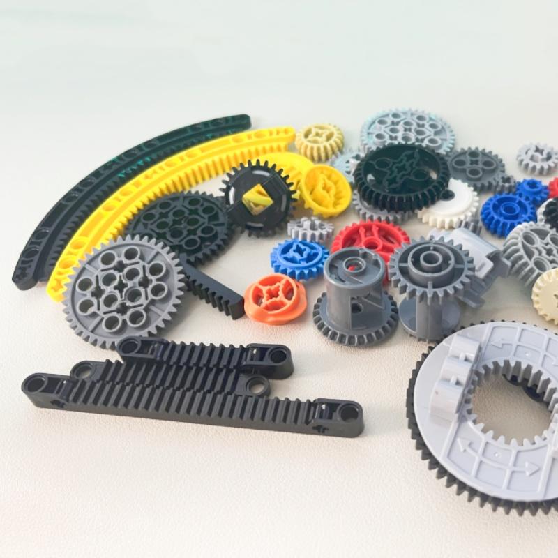 Serie MOC Gear Piattaforma Rotante con Ingranaggi High-tech Fai da Te a Particelle Piccole Ingranaggio Differenziale Cremagliera