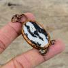 White Buffalo Turquoise Pendant Electroformed Copper Pendant Handmade Pendant Electroformed Jewelry Gemstone Pendant For Gift Copper Jewelry