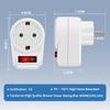 European Conversion Plug EU Socket Adapter with ON/OFF Switch German Standard Extension Stocket Power Outlet Converter