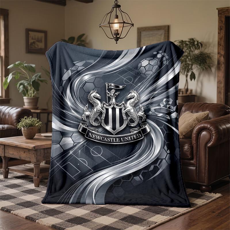 Coperta in Flanella con Stampa del Newcastle United Calcio Morbida Calda Coperta da Divano Letto per Casa Ufficio Camera da Letto