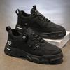 British Style Outdoor Men Casual Shoes Rotating Button Fashion Motorcycle Shoes Versatile Men Work Shoes Comfortable Sport Shoes
