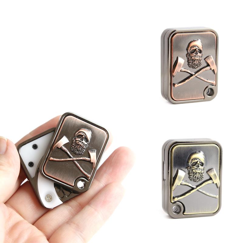 Magnetic Push Coin Fidget Mechanical Slider Metal Ratchet Wheel Pushing Card EDC Stress Relief Sensory Toy Adults Anti Anxiety
