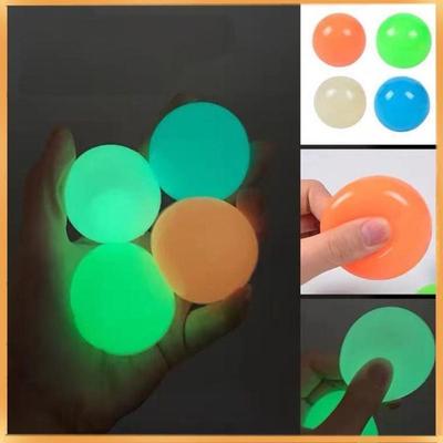 2Pcs Sticky Children's Squeeze Toy Luminous Balls Interactive Stretching Balls  Holiday Gifts
