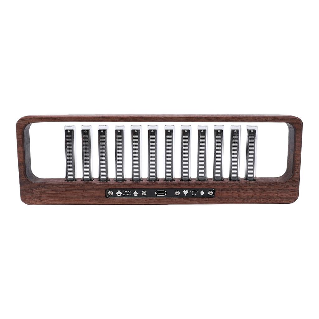 LED-Musikspektrumanzeige Hohe Empfindlichkeit Heim-Audio-Spektrumanalysator-Anzeige mit 12 LED-Lichtröhren Einstellbar