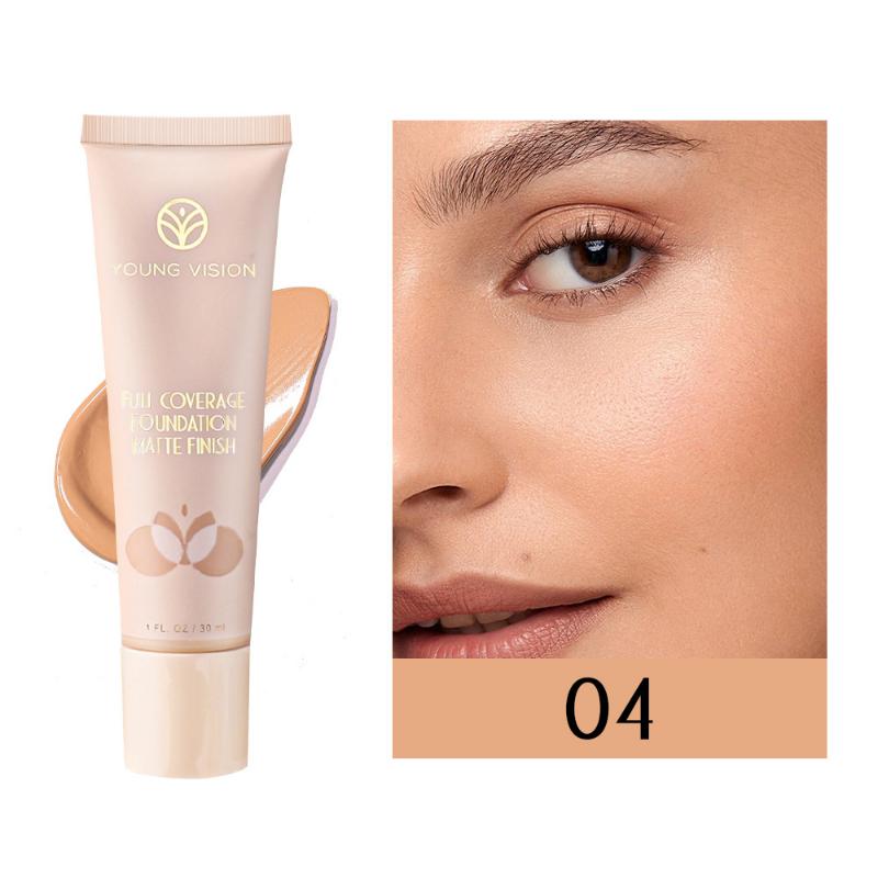 6-color Liquid Foundation, Invisible Modification of Skin Color, Foundation Cream, Concealer, Matte and Moisturizing