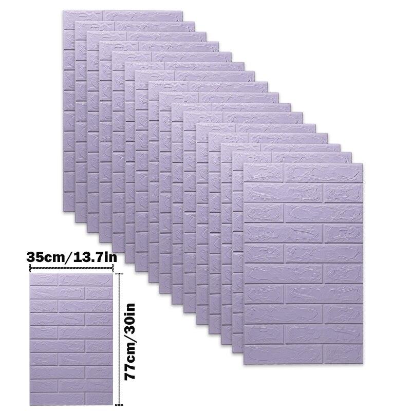 

20 шт. 3D пінопластові наклейки на стіни Панелі цегляні водонепроникні клейкі шпалери Вітальня Спальня Домашній будинок Декор ванної кімнати Pack of 20