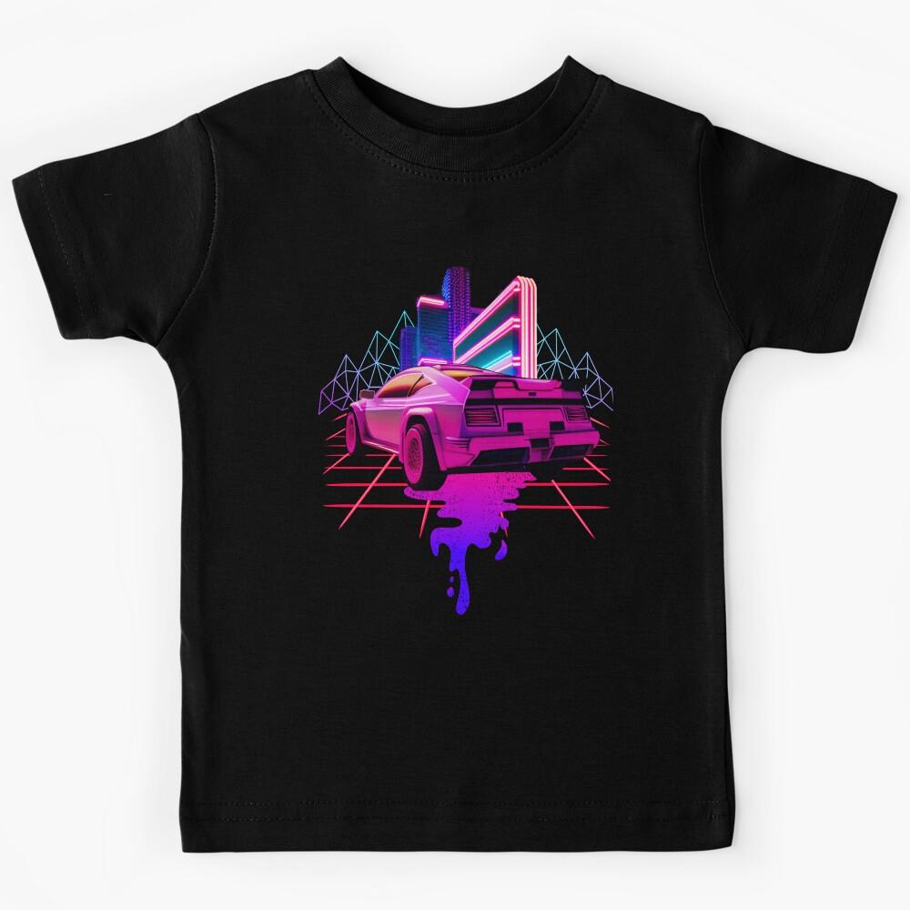 Retro Wave City Sport Auto 80s Vaporwave Kids T-Shirt 100