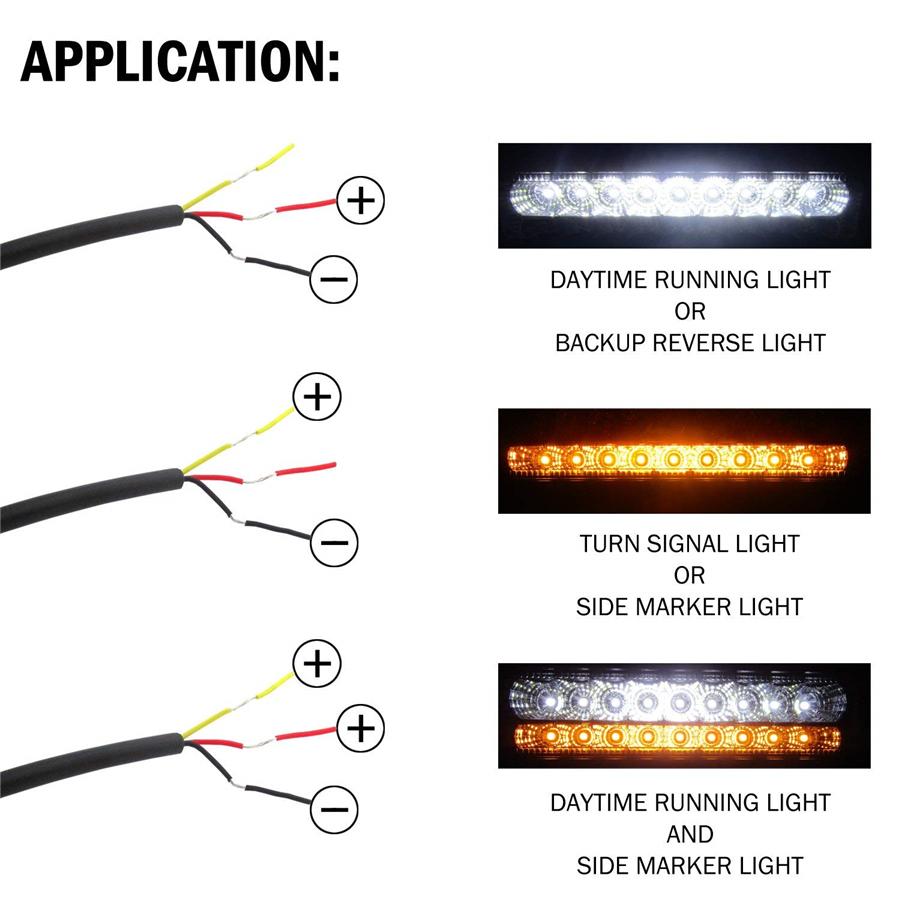 Universal 7.3 Inch 54W Dual Colors Combo Led Work Light Car Off Road Drl Fog Light