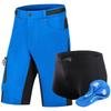Mens Loose Cycling Shorts With Inner Pad Breathable Bike 5/8 Length Multi Pocket Outdoor Sport Pants