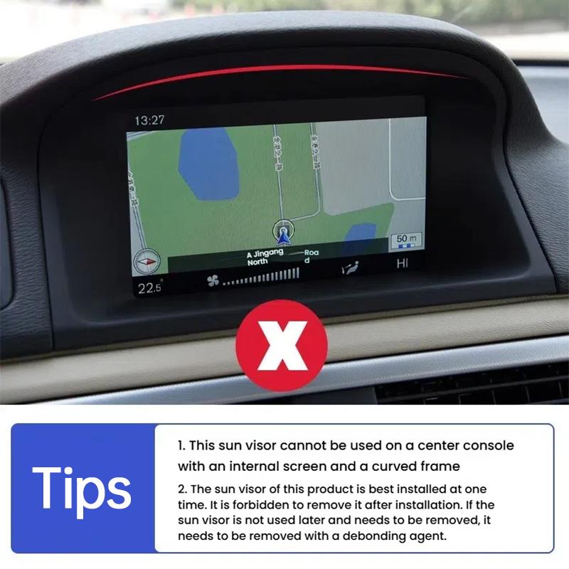GPS Anti-Glare Shield 7-12 Inch Car GPS Navigation Sun Shade Interior Accessories Display Screen Visor Car Auto Accessories