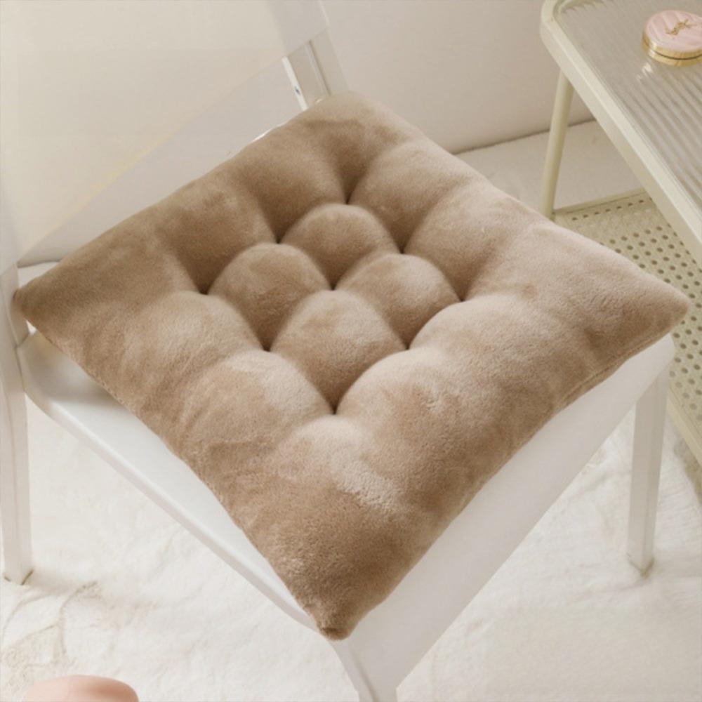 Plush Seat Cushion Square Stool Cushion Cute Back Cushion  for Home&Office
