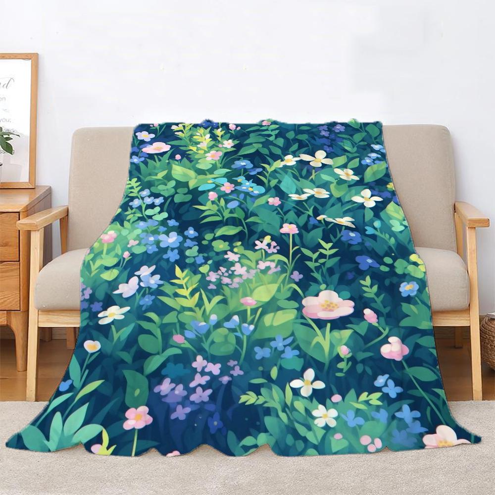 Flowers Will Bloom for You Kid's Blanket King Size Home Interior Fluffy Soft Blankets &amp; Throws Bed Throw Knitted Plaid Knee Nap