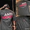 Anti Cardio Casual Oversized Short Sleeves Cotton T Shirt Gym Fitness Male Training Workout Cotton Tees Top New Fashion Clothes