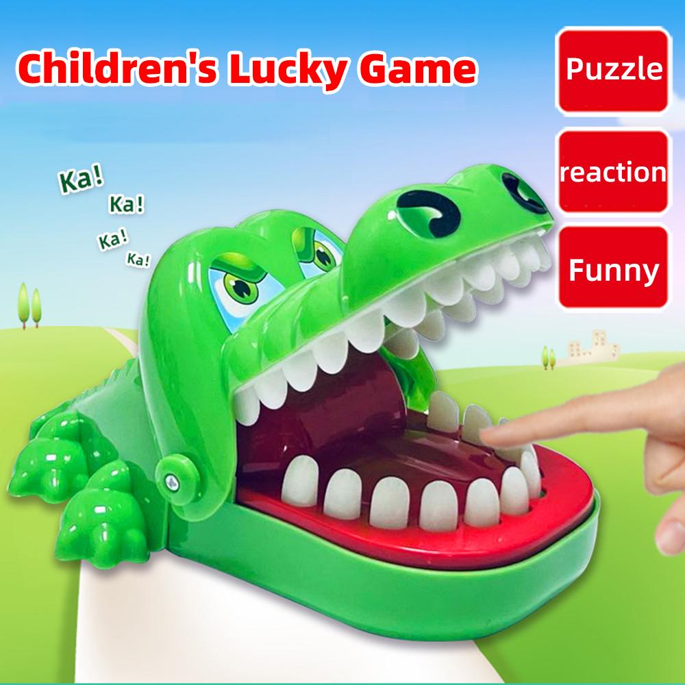 Teeth *Crocodile Toys Children'S Crocodile Bites Fingers Reaction Training Novelty Children'S Lucky Game Trick Decompression Toy