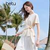 Betu Women's Waist-Tie Short Sleeve T-Shirt