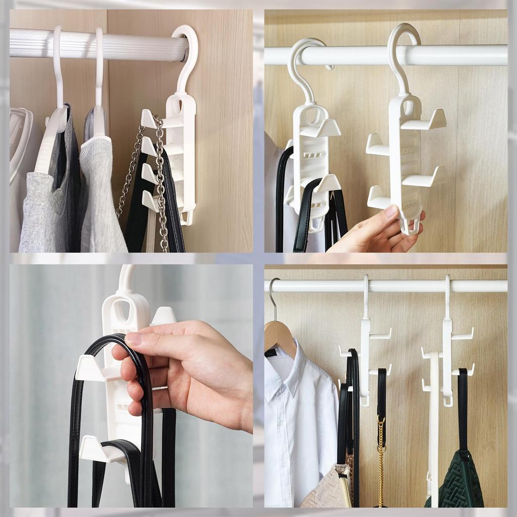 1-4pcs Bag Storage Tool Wardrobe Storage Multifunctional Clothes Rack Non Perforated Hanging Hook Plastics Wardrobe Accessories
