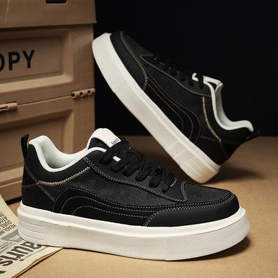 Men's Thick-sole Casual Shoes Summer Breathable Soft-sole Non-slip Comfort Outdoor Walking Shoes Fashion Light Sports Board Shoe