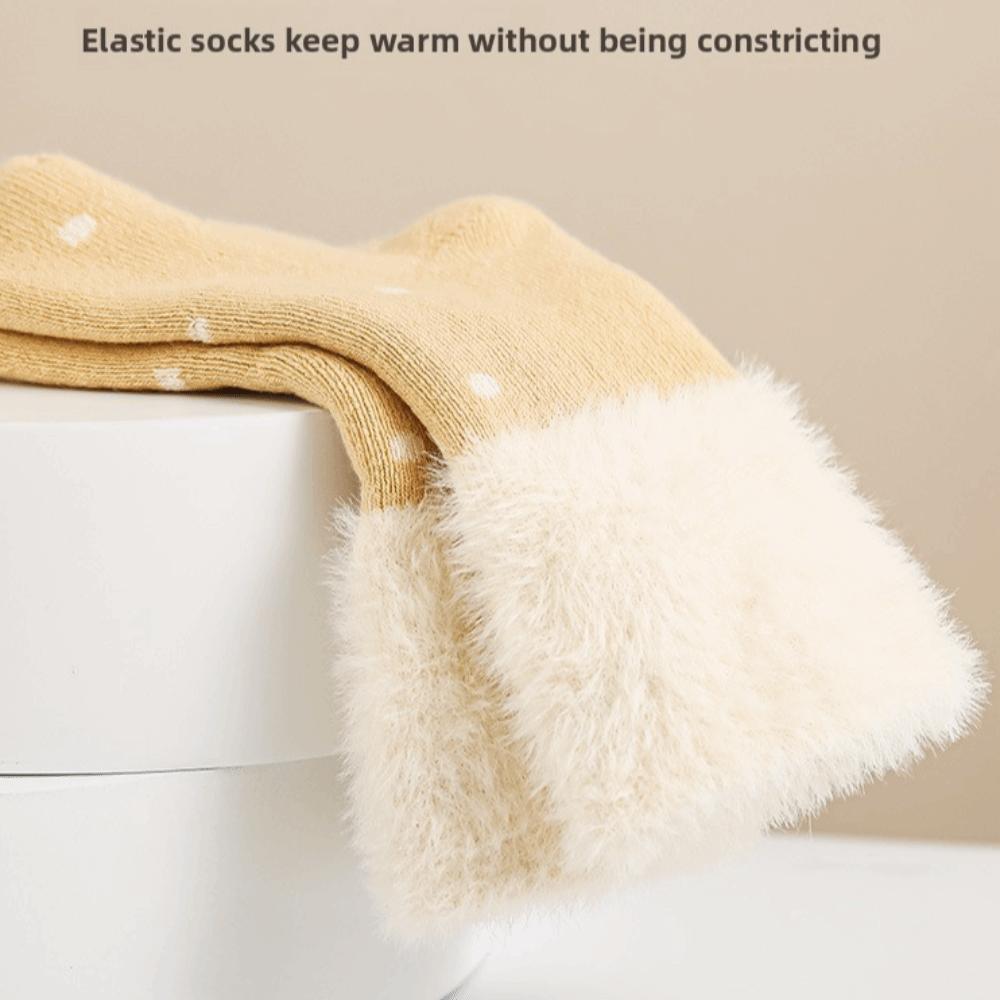 2 Pairs Thickened Warm Baby Winter Socks Breathable Newborn Socks Toddler Stockings  for 0-3 Years