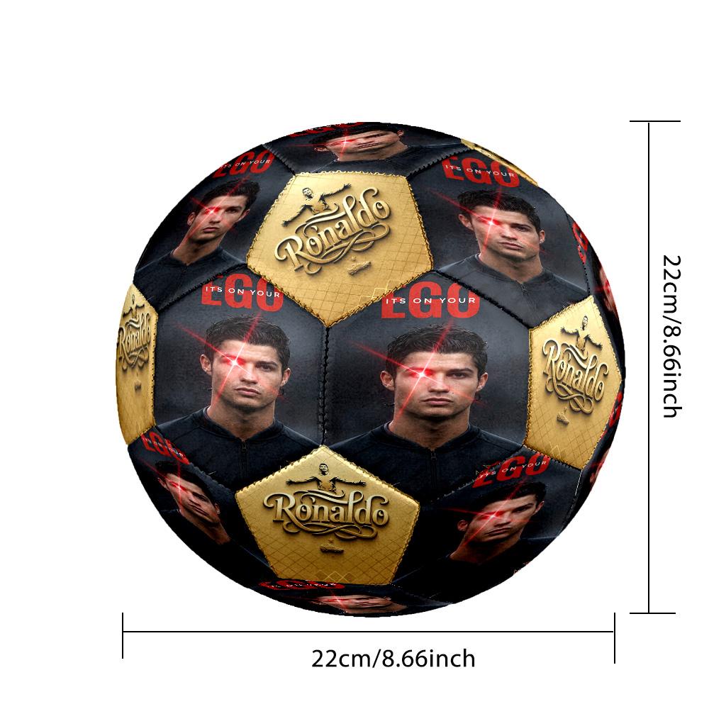 Ronaldo's Real Madrid Cristiano Ronaldo Size 5 Soccer Ball Machine Sewn Indoor/Outdoor Training and Matches perfect gift for sports enthusiasts