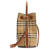 Burberry Check Print Shield Buckle Bucket Bag Women Shoulder Bag Brown 81097951