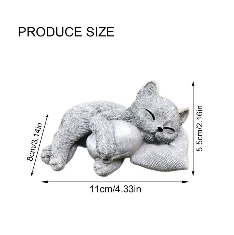 Lightweight Resin Kitten Loss Memorial Figurine Kitten Statues For Outdoor Garden Emotional Remembrance Decoration
